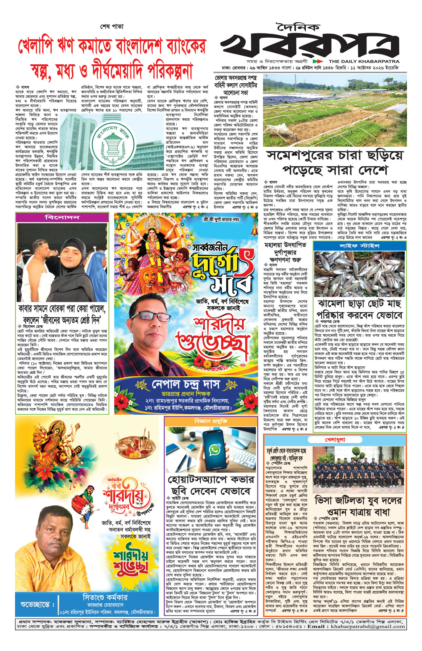 শেষের পাতা